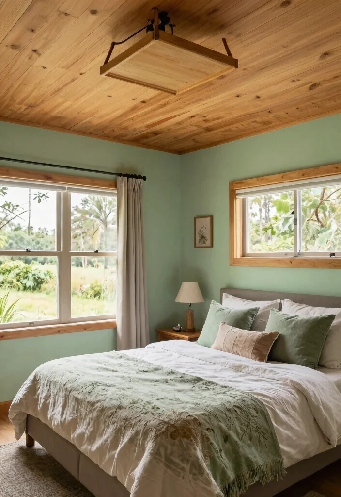 12 Tray Ceiling Bedroom Ideas for Added Dimension 9. Nature Inspired Elements 0