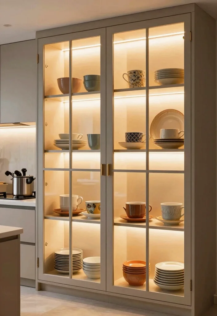 12 Wet Kitchen Ideas for Practical Everyday Cooking 4. Glass Door Cabinets 0