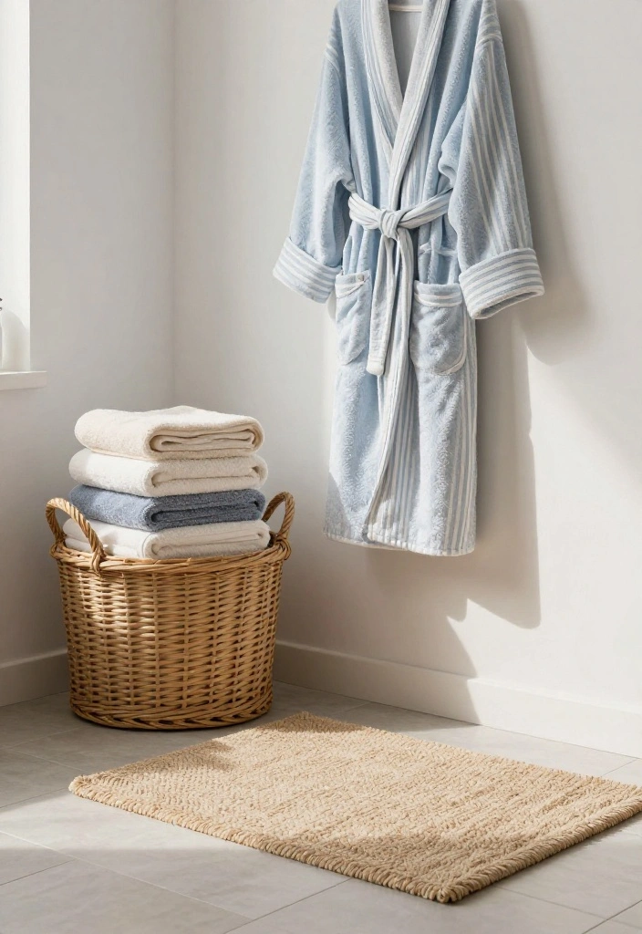 14 Beach House Bathroom Ideas Inspired by Coastal Living 40 14 Beach House Bathroom Ideas Inspired by Coastal Living 10. Textured Fabrics for Comfort 0