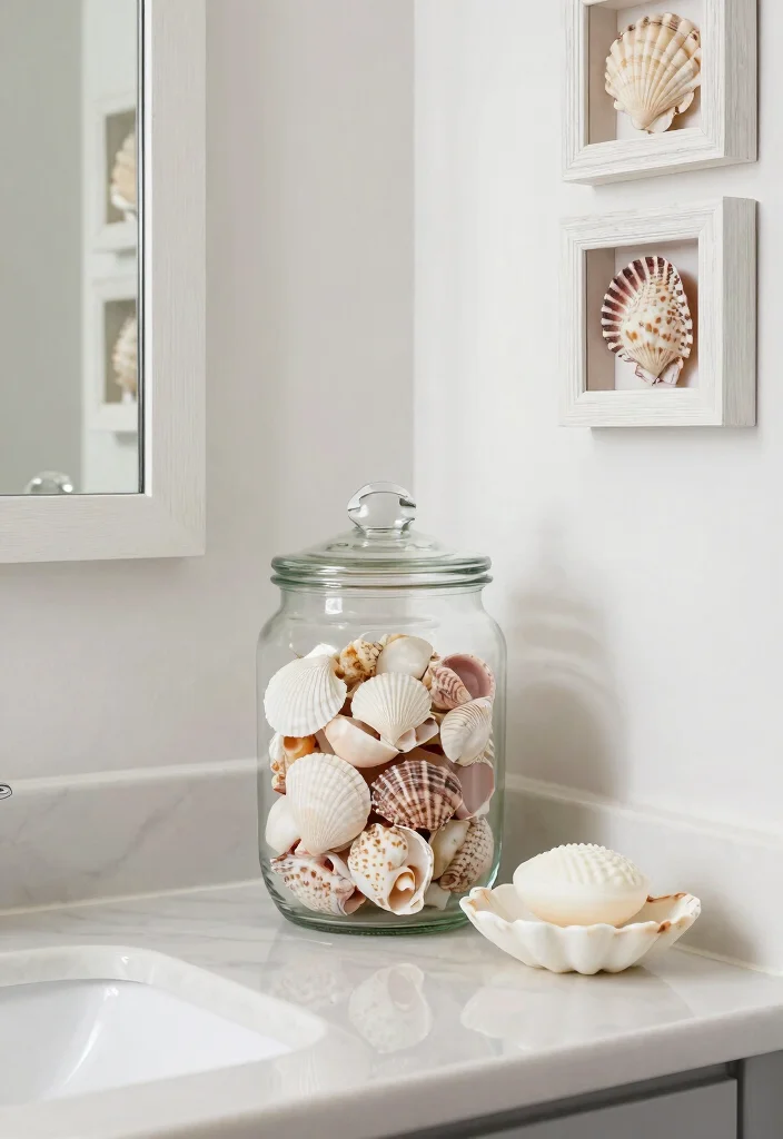 14 Beach House Bathroom Ideas Inspired by Coastal Living 52 14 Beach House Bathroom Ideas Inspired by Coastal Living 12. Seashell Dcor for a Natural Element 0
