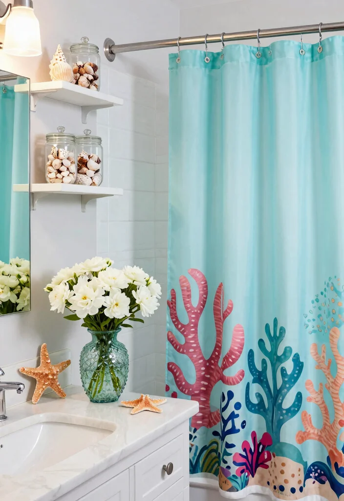 14 Beach House Bathroom Ideas Inspired by Coastal Living 13 14 Beach House Bathroom Ideas Inspired by Coastal Living 3. Ocean Themed Accessories for Whimsical Details 0