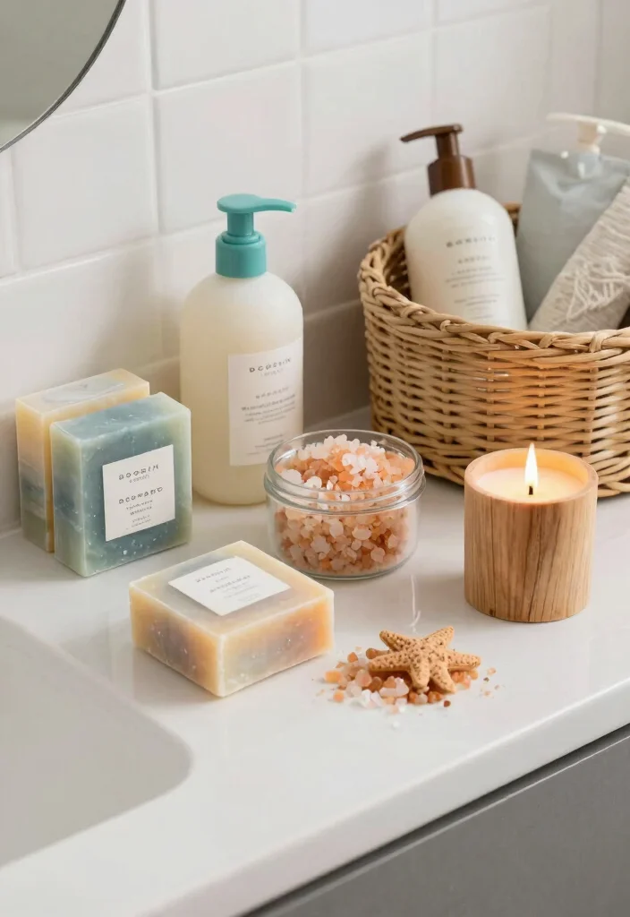 14 Beachy Bathroom Ideas with Breezy Coastal Vibes 63 14 Beachy Bathroom Ideas with Breezy Coastal Vibes 13. Thematic Bath Products 0