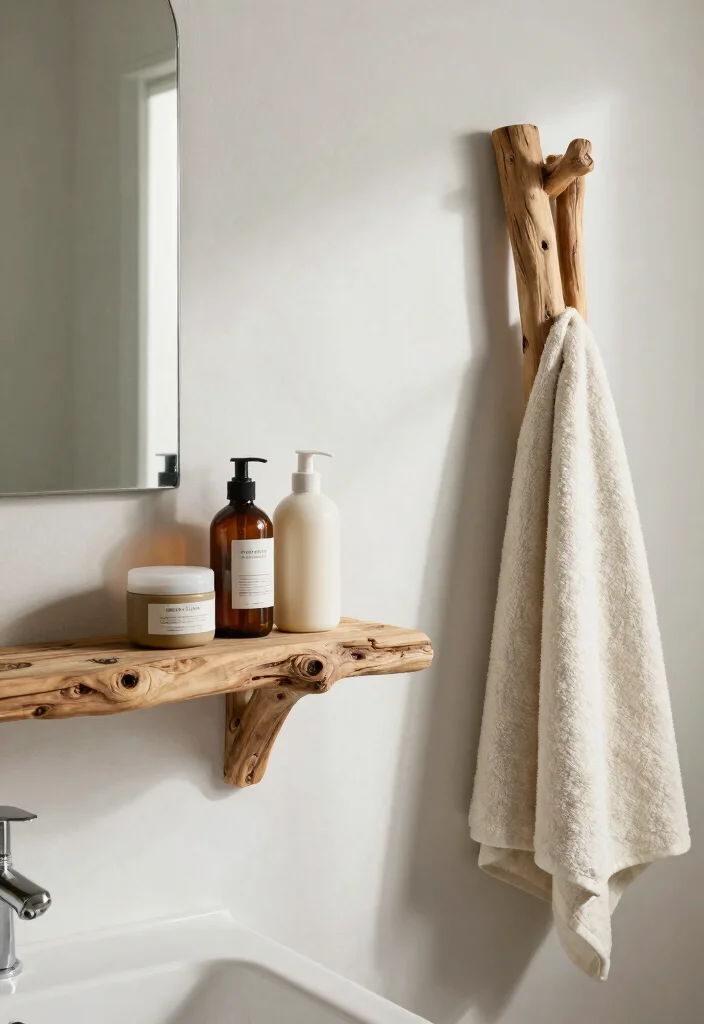 14 Beachy Bathroom Ideas with Breezy Coastal Vibes 25 14 Beachy Bathroom Ideas with Breezy Coastal Vibes 5. Driftwood Touches 0