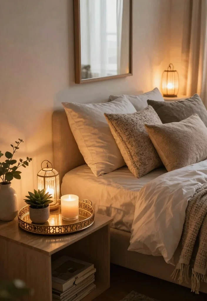 14 Cozy Aesthetic Bedroom Ideas with Soft Layers 14. Cozy Bedroom Accessories 0