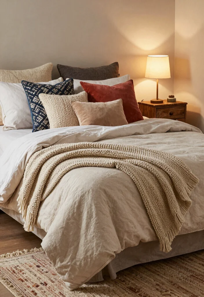 14 Cozy Bedroom Ideas for a Warm Inviting Space 1. Layered Textiles 0