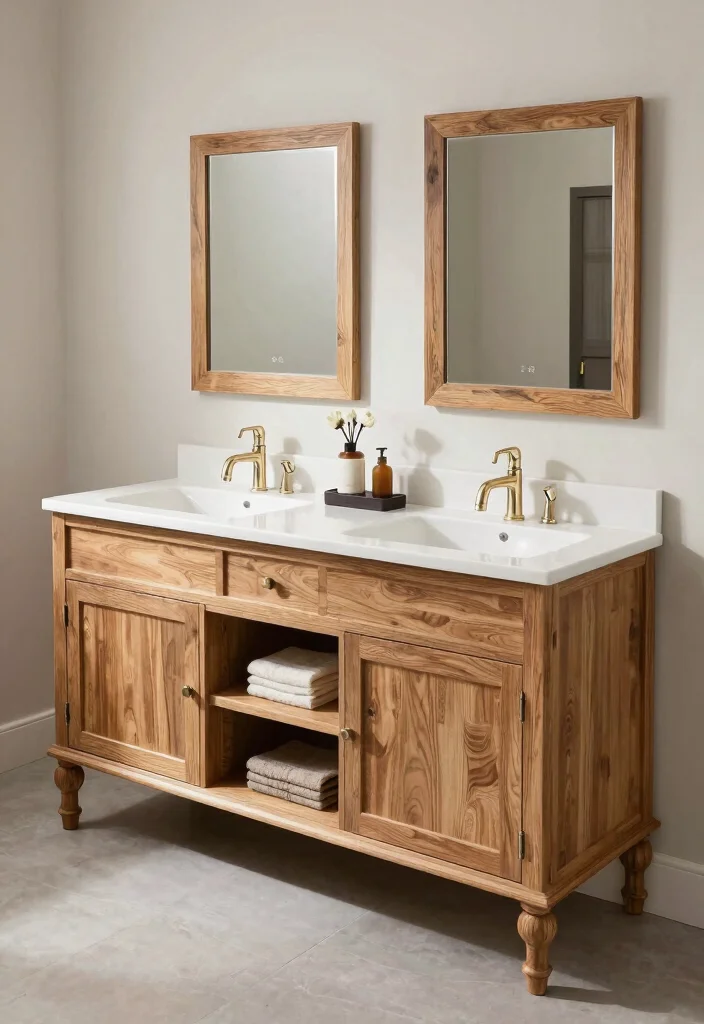 14 Double Bathroom Vanity Ideas for Shared Daily Routines 14. Personalized Styling with Custom Vanities 0