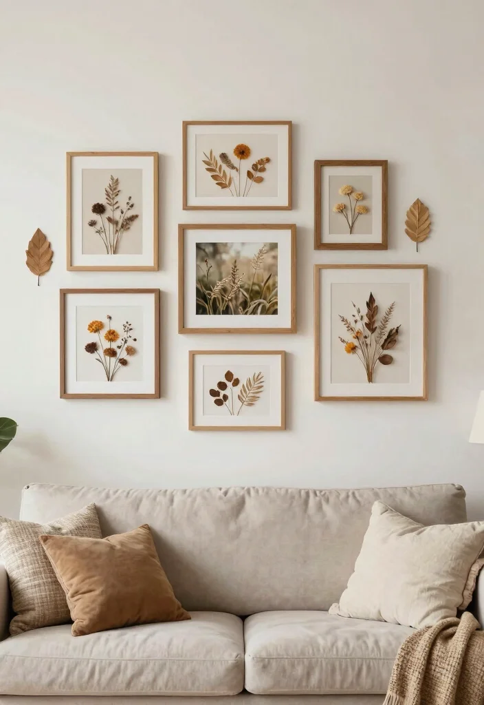 14 Home Living Room Decor Ideas for Everyday Style 5. Natural Wall Art 0