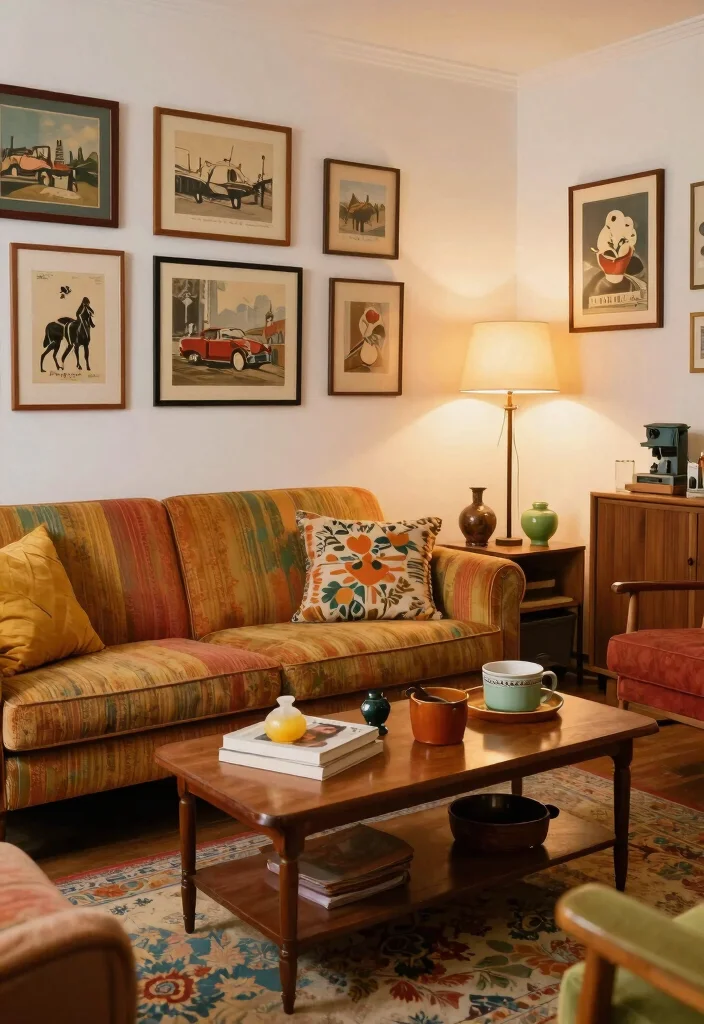 14 Home Living Room Decor Ideas for Everyday Style 7. Vintage Finds for Character 0