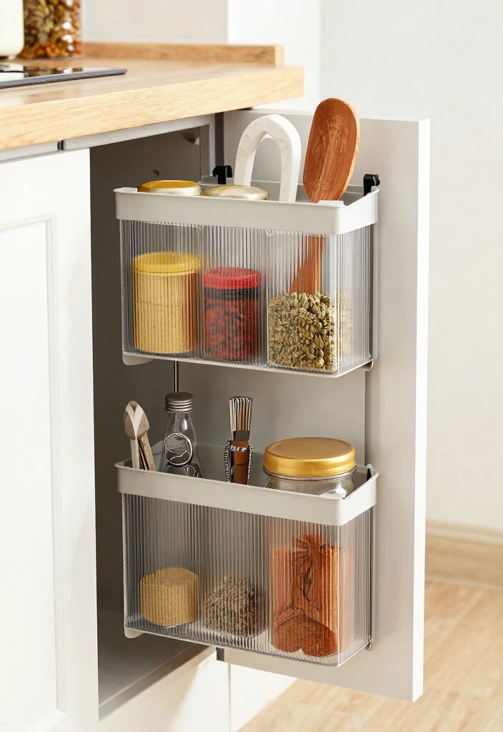 14 Kitchen Space Saving Ideas That Actually Work 11. Over the Door Organizers 0