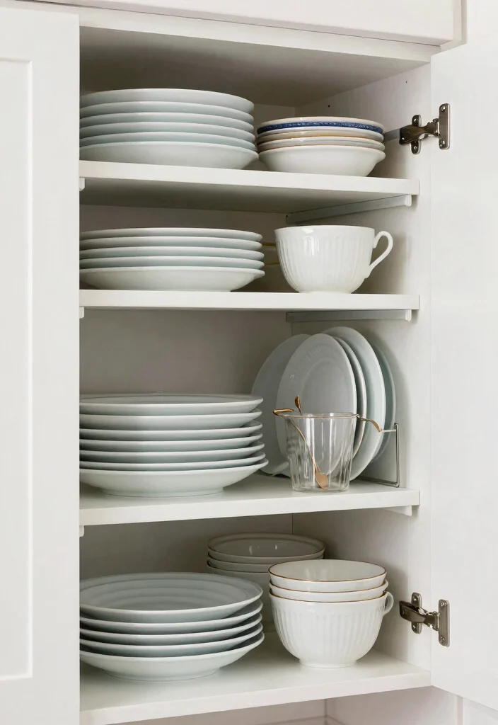 14 Kitchen Space Saving Ideas That Actually Work 12. Use Shelf Risers 0
