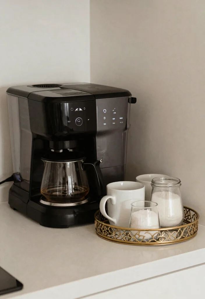 14 Kitchen Space Saving Ideas That Actually Work 13. Create a Coffee Station 0