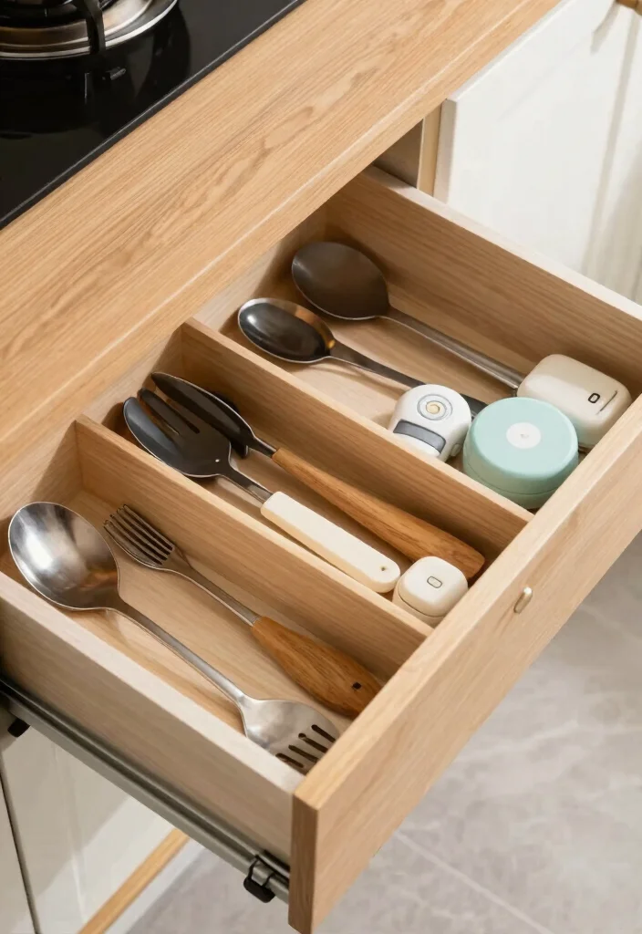 14 Kitchen Space Saving Ideas That Actually Work 4. Drawer Organizers 0