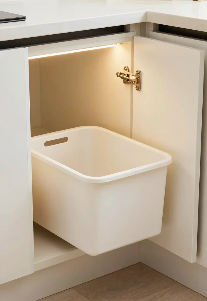 14 Kitchen Space Saving Ideas That Actually Work 9. Hidden Waste Bins 0