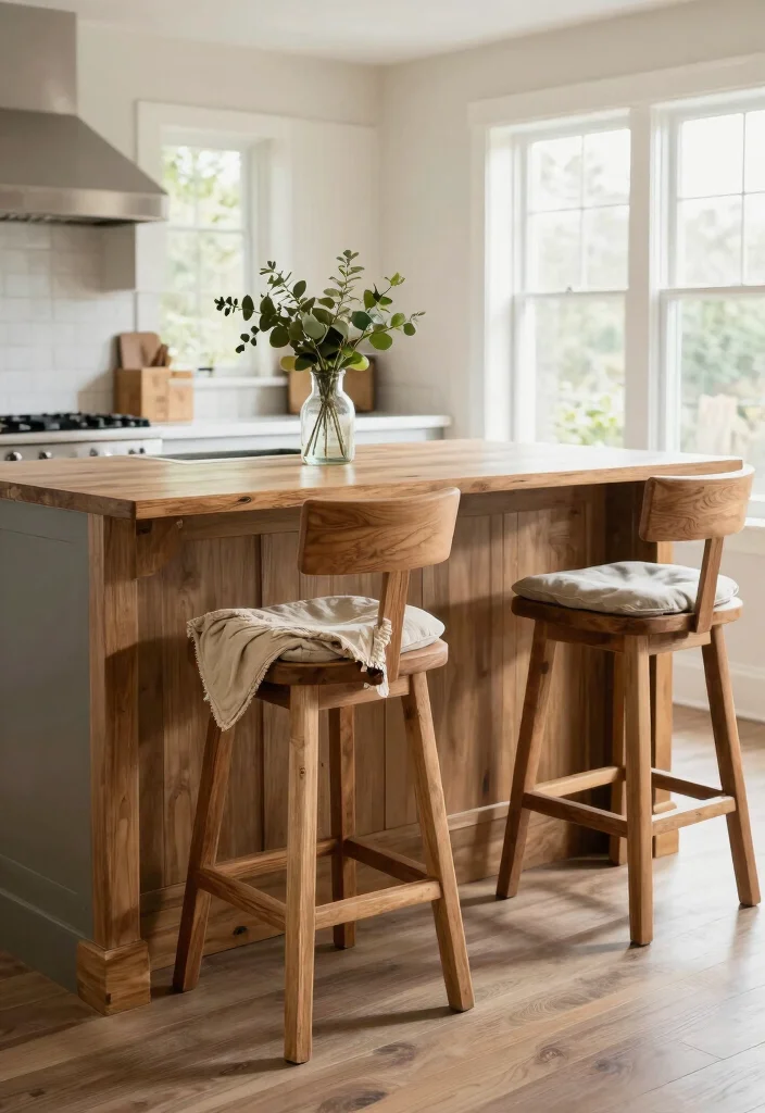 14 Large Kitchen Island Decor Ideas for a Styled Look 4. Stylish Bar Stools 0