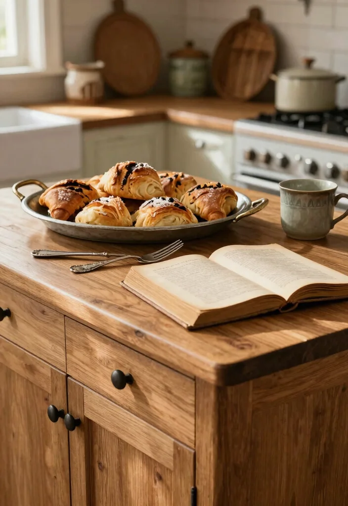 14 Large Kitchen Island Decor Ideas for a Styled Look 8. Vintage Kitchen Accessories 0