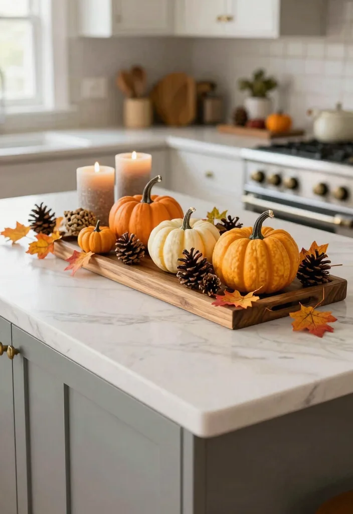 14 Large Kitchen Island Decor Ideas for a Styled Look 9. Seasonal Decor Touches 0
