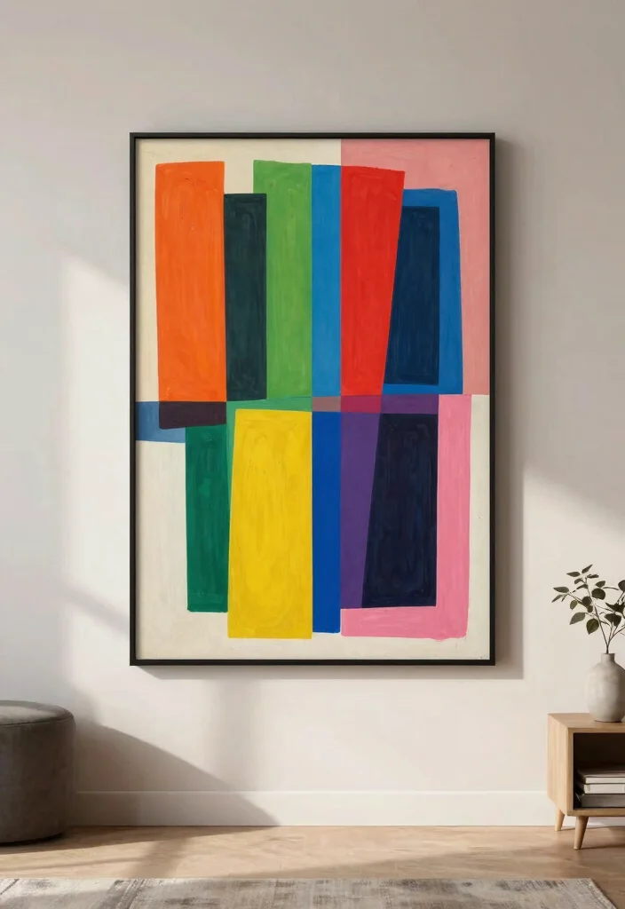 14 Living Room Focal Wall Ideas That Draw Attention 6. Statement Art Piece 0