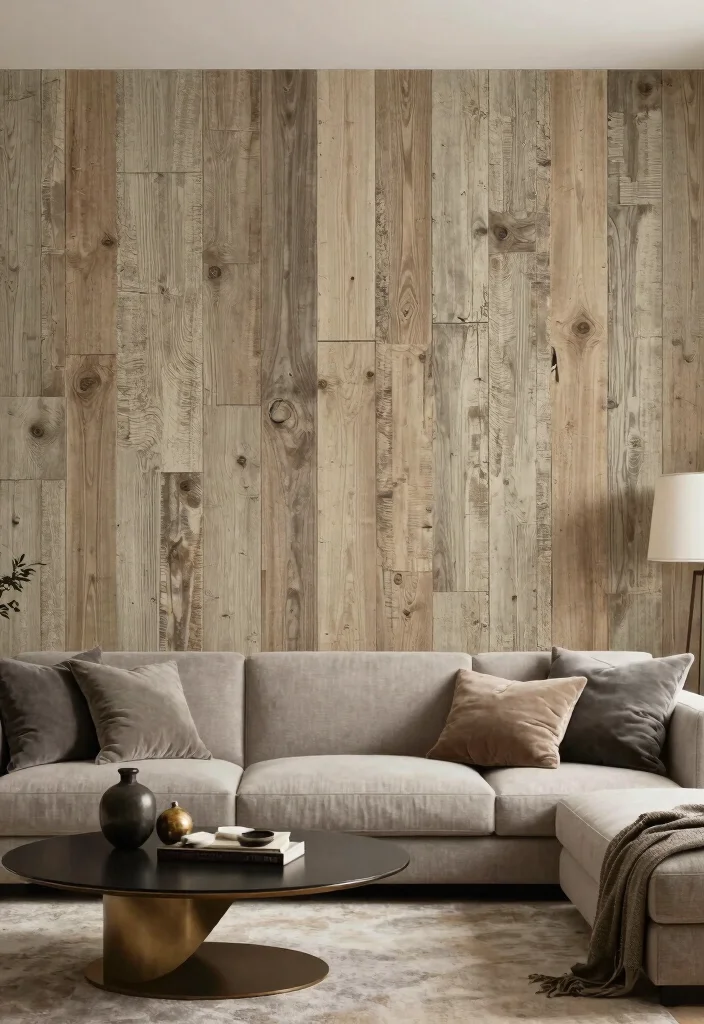 14 Living Room Wallpaper Ideas That Make a Statement 12. Textured Panel Wallpaper 0