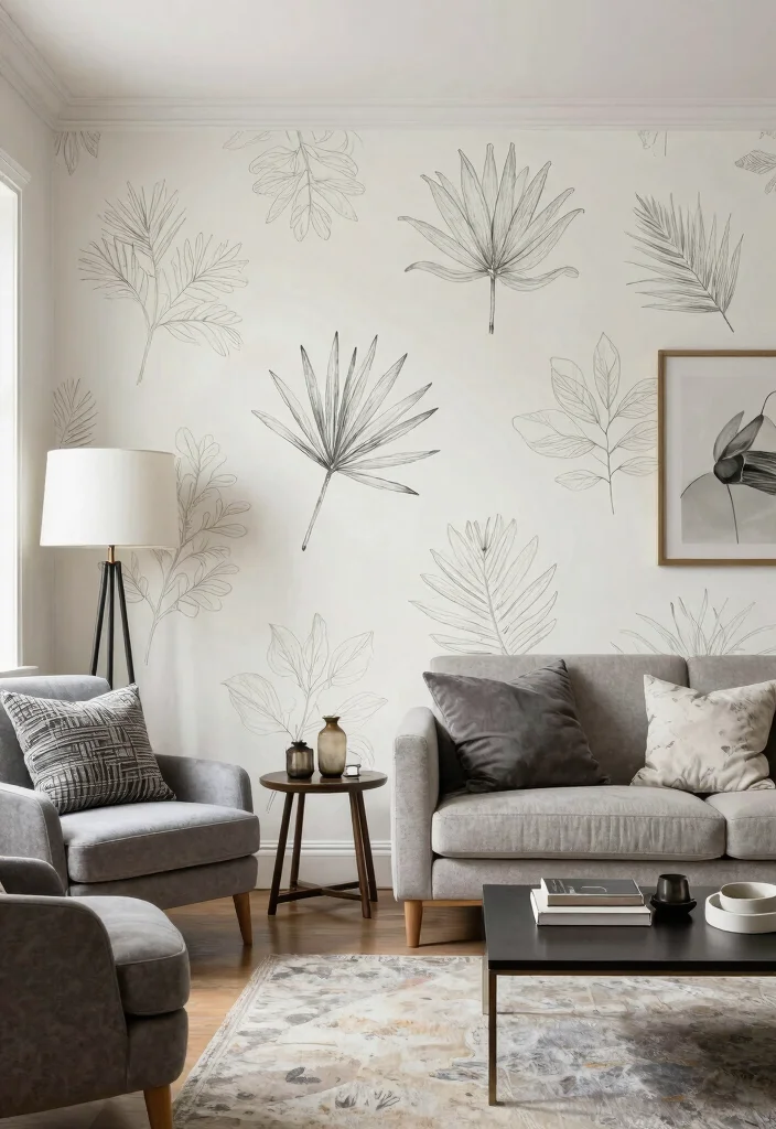 14 Living Room Wallpaper Ideas That Make a Statement 14. DIY Wallpaper Projects 0