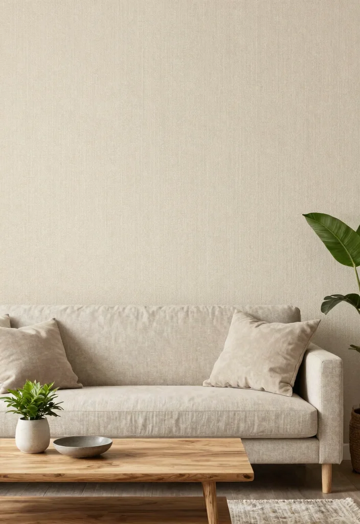 14 Living Room Wallpaper Ideas That Make a Statement 9. Textured Grasscloth Wallpaper 0