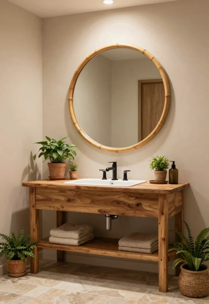 14 Modern Bathroom Mirror Ideas for a Sleek Finish 1. Eco Friendly Bamboo Mirrors 0