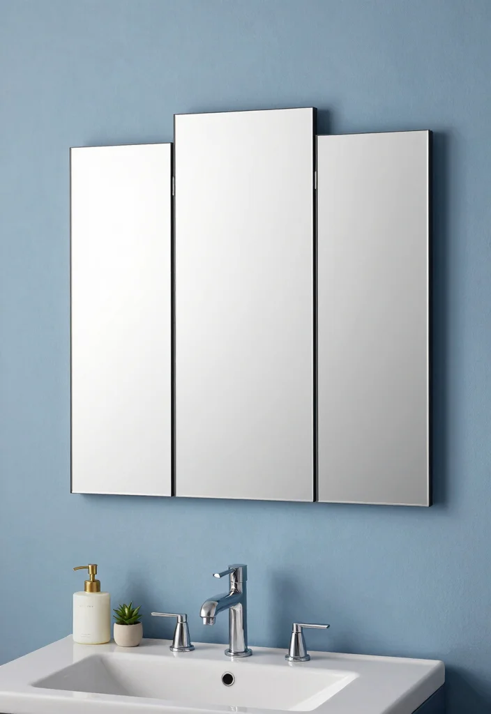 14 Modern Bathroom Mirror Ideas for a Sleek Finish 5. Multi Panel Mirrors 0