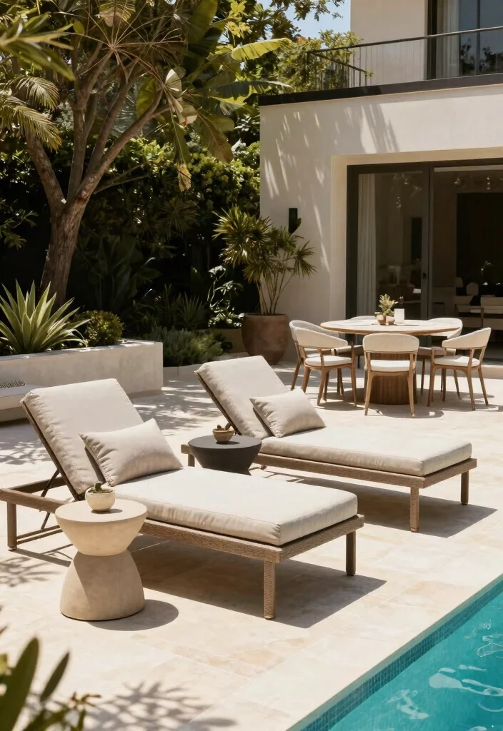 14 Pool and Outdoor Kitchen Ideas for Entertaining 13. Luxury Poolside Furniture 0