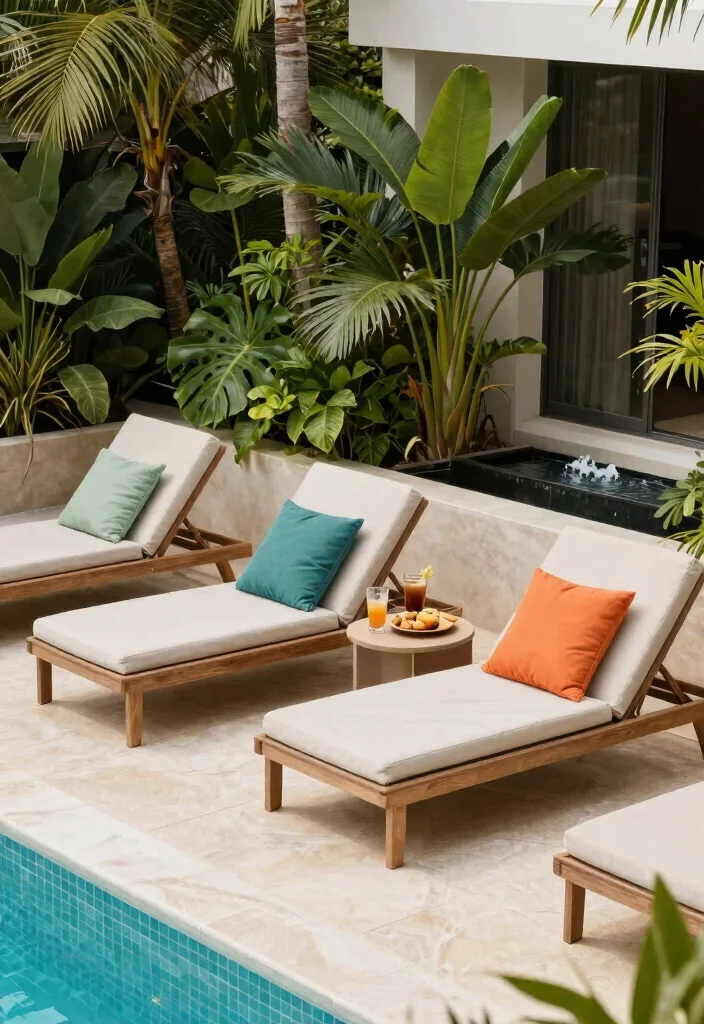 14 Pool and Outdoor Kitchen Ideas for Entertaining 6. Poolside Lounge Areas 0