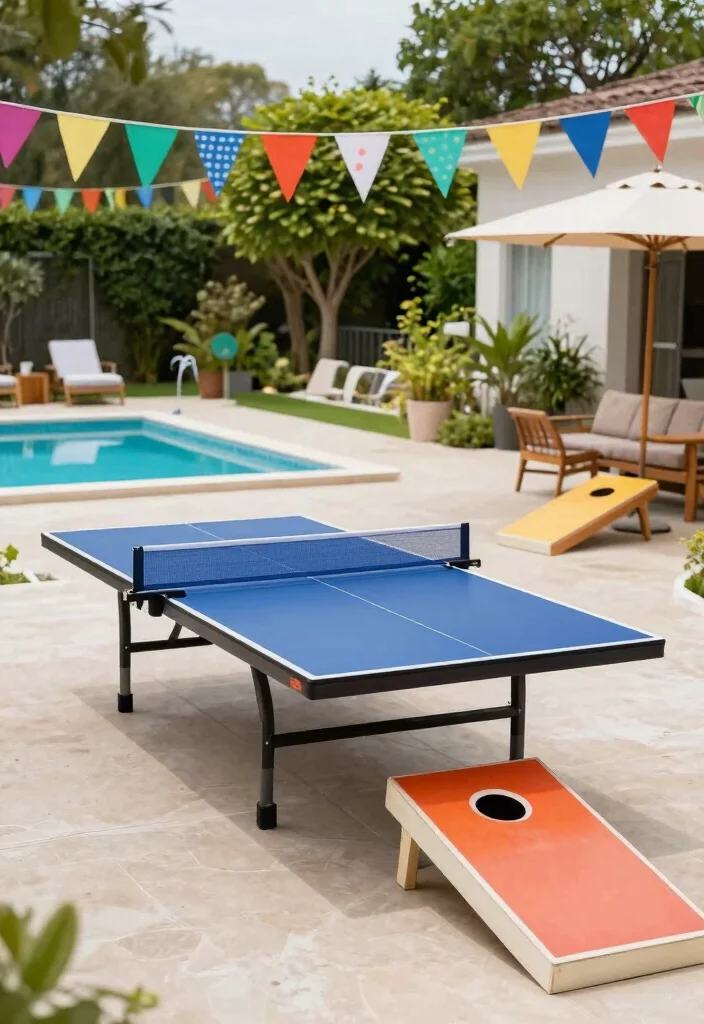 14 Pool and Outdoor Kitchen Ideas for Entertaining 9. Outdoor Game Areas 0